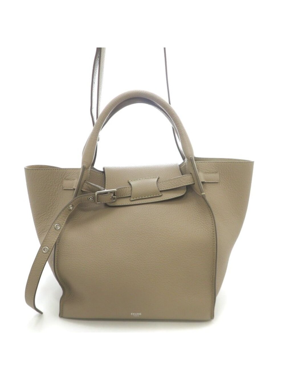 Celine Big Small Shoulder Bag Leather Beige